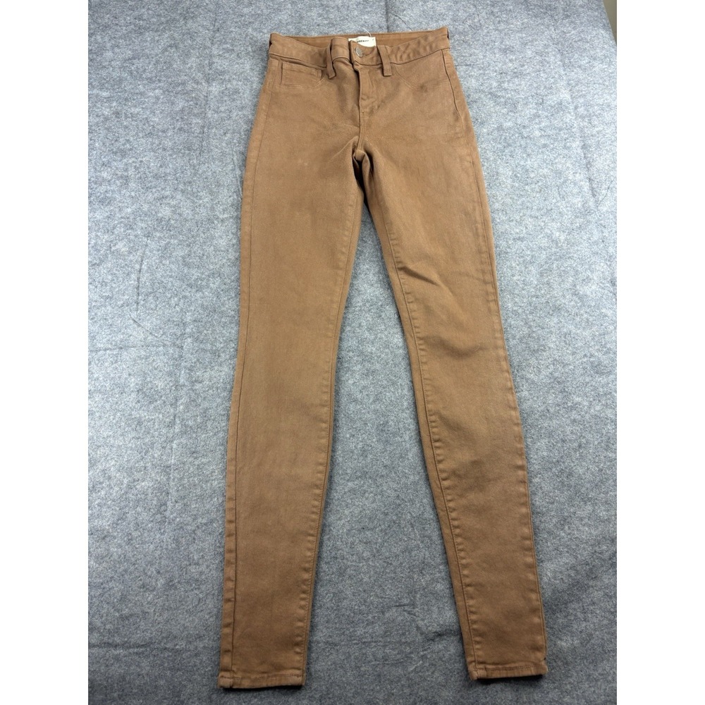 L AGENCE Margot Skinny High Rise Coated Jeans Womens 25 Minimalist Quiet Luxury